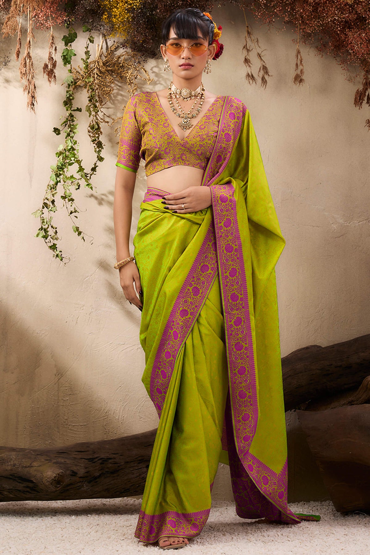 Barf Green Kanjivaram Silk Saree