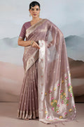 Dull Purple Paithani Tissue Silk Saree