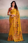 Fuel Yellow Cotton Modal Silk Saree