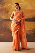 Pale Orange Zari Woven Cotton Silk Saree