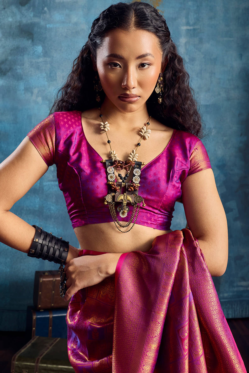 Rich Purple Zari Woven Kanjivaram Silk Saree