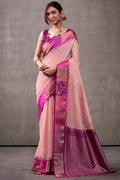 Sea Pink Cotton Modal Silk Saree
